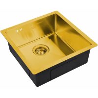 Кухонная мойка ZorG Steel Hammer 44 SH 4444 BRONZE Бронза — фото 1, Кухонные мойки