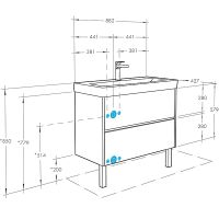 Товар: Тумба с раковиной Aquaton Сканди 90 1A2519K0SD010 подвесная Белая - фото 5 Тумба с раковиной Aquaton Сканди 90 1A2519K0SD010 подвесная Белая — фото 5, Тумбы с раковиной