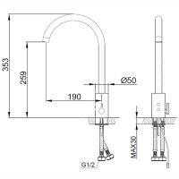Товар: Смеситель для раковины Nofer 07262M.B Хром - фото 2 Смеситель для раковины Nofer 07262M.B Хром — фото 2, Смесители