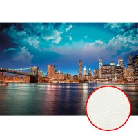 Фреска Ortograf Небоскребы 30815 Фактура флок FLK Флизелин (4*2,7) Синий/Коричневый, Город — фото 1, Фрески