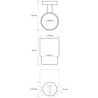 Стакан для зубных щеток Bemeta Dark 104110010 Черный — фото 4, Мыльницы