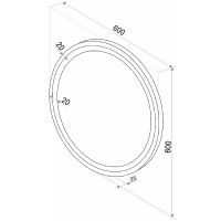 Товар: Зеркало Континент Style D 600 ЗЛП1016 с подсветкой Черное с сенсорным выключателем - фото 3 Зеркало Континент Style D 600 ЗЛП1016 с подсветкой Черное с сенсорным выключателем — фото 3, Мебель для ванной
