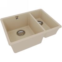 Товар: Кухонная мойка Lemark Sinara 550.2-U 9910080 Бежевая - фото 2 Кухонная мойка Lemark Sinara 550.2-U 9910080 Бежевая — фото 2, Кухонные мойки