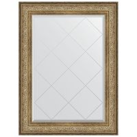 Зеркало Evoform Exclusive-G 108х80 BY 4210 с гравировкой в багетной раме - Виньетка античная бронза 109 мм — фото 1, Мебель для ванной