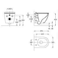 Унитаз Kerama Marazzi Sfera SF.wc.02 подвесной Белый глянцевый без сиденья — фото 8, Унитазы