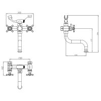 Смеситель для ванны Kaiser Carlson Lux 11255 универсальный Хром — фото 6, Смесители