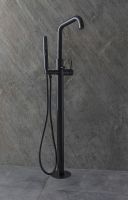 Смеситель для ванны Allen Brau Priority 5.31008-31 Черный матовый — фото 13, Смесители напольные