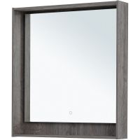 Зеркало Aquanet Милан 80 336395 с подсветкой Дуб рошелье с сенсорным выключателем — фото 2, Зеркала в ванную комнату