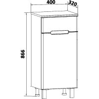 Товар: Тумба Runo Парма 40 R 00-00001049 Белая - фото 4 Тумба Runo Парма 40 R 00-00001049 Белая — фото 4, Мебель для ванной