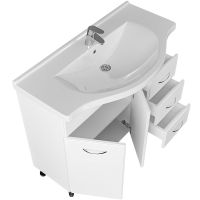 Тумба под раковину СанТа Эльбрус 100 201107 Белая — фото 3, Тумбы под раковину