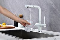 Смеситель для кухни Paulmark Serpentine Se213222-431 Белый матовый — фото 3, Смесители для кухни