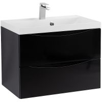 Тумба под раковину BelBagno Marino 70 подвесная Nero Lucido арт-MARINO-700-2C-SO-NL-P — фото 2, Тумбы под раковину