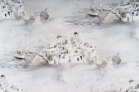 Обои Артекс Марина 10878-01 Винил на флизелине (1,06*10,05) Серый, Город/Море — фото 2, Обои для стен