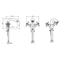 Товар: Смеситель для раковины Boheme Camelia 291 Золото - фото 3 Смеситель для раковины Boheme Camelia 291 Золото — фото 3, Смесители