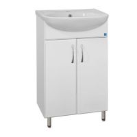 Тумба под раковину Style Line Эко Стандарт 9 Уют 55 Белый глянец — фото 1, Мебель для ванной