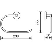 Полотенцедержатель Aquanet 4580 264910 Хром — фото 2, Полотенцедержатели