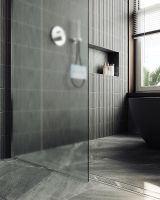 Душевая перегородка Maybah Glass MGD-680-5ш 1090x1950 в широком профиле Хром матовый стекло сатиновое — фото 6, Душевые перегородки