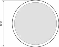 Зеркало Jorno Shine 65 Shi.02.65/W с подсветкой с сенсорным выключателем — фото 15, Мебель для ванной