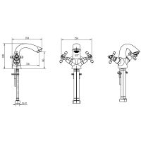 Товар: Смеситель для раковины Boheme Camelia 311 Бронза - фото 3 Смеситель для раковины Boheme Camelia 311 Бронза — фото 3, Смесители