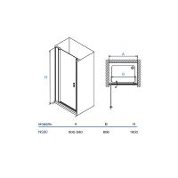 Товар: Душевая дверь Koller Pool Aqua Line 90 NS90G профиль Хром стекло рифленое - фото 5 Душевая дверь Koller Pool Aqua Line 90 NS90G профиль Хром стекло рифленое — фото 5, Душевые двери в нишу