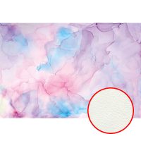 Фреска Ortograf Fluid art 34042 Фактура флок FLK Флизелин (4*2,7) Сиреневый/Розовый/Голубой, Абстракция — фото 1, Фрески