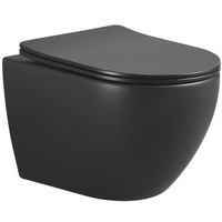 Унитаз Boheme Nero 961 подвесной Черный с сиденьем Микролифт — фото 1, Унитазы