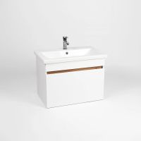 Тумба под раковину VIANT Мальта 60 VMAL60CO-T1YP подвесная Белая Дуб Вотан — фото 3, Мебель для ванной