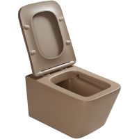 Унитаз SantiLine SL-5007KH подвесной Светло-коричневый матовый с сиденьем Микролифт — фото 3, Подвесные унитазы