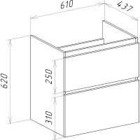 Товар: Тумба под раковину Bellezza Жаклин 65 4636410110013 подвесная Белая - фото 5 Тумба под раковину Bellezza Жаклин 65 4636410110013 подвесная Белая — фото 5, Мебель для ванной