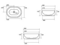Раковина-чаша Kerasan F10 56 460531 Черная матовая — фото 3, Раковины