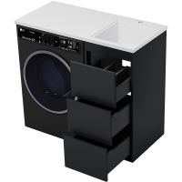 Товар: Тумба под раковину Brevita Grafit 100 GRA-01040-013Я Графит матовый - фото 10 Тумба под раковину Brevita Grafit 100 GRA-01040-013Я Графит матовый — фото 10, Мебель для ванной