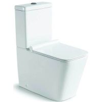 Унитаз компакт Vincea Q-Line VT2-12 Белый с бачком и сиденьем Микролифт — фото 1, Напольные унитазы