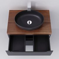 Товар: Тумба под раковину Jorno Wood 80 wood.01.80/P/GR подвесная Серая - фото 8 Тумба под раковину Jorno Wood 80 wood.01.80/P/GR подвесная Серая — фото 8, Мебель для ванной