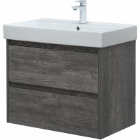 Тумба с раковиной Aquanet Nova Lite 75 305239 подвесная Дуб серый — фото 3, Тумбы с раковиной