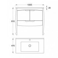 Товар: Тумба под раковину Veedi Lord 100 LRD1000T-DR Белая - фото 7 Тумба под раковину Veedi Lord 100 LRD1000T-DR Белая — фото 7, Мебель для ванной