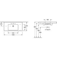 Товар: Раковина Villeroy&Boch Subway 2.0 100 7175A0R1 Альпийский белый - фото 11 Раковина Villeroy&Boch Subway 2.0 100 7175A0R1 Альпийский белый — фото 11, Раковины
