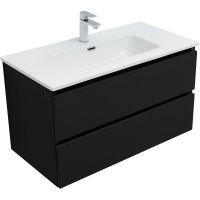 Товар: Тумба под раковину Aquanet Вега 2.0 90 337956 подвесная Черная матовая - фото 3 Тумба под раковину Aquanet Вега 2.0 90 337956 подвесная Черная матовая — фото 3, Тумбы под раковину