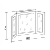 Зеркало Бриклаер Кантри 120 4627125414121 Бежевый дуб прованс — фото 4, Мебель для ванной