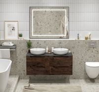 Тумба под раковину BelBagno Etna 120 ETNA-1200-4C-SO-2-RW подвесная Rovere Moro — фото 20, Тумбы под раковину