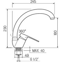 Смеситель для кухни Ростовская Мануфактура Сантехники SL52-011F Хром — фото 9, Смесители