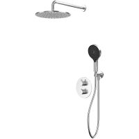 Душевая система Whitecross Y brushed nickel YSET08TOPNIB с термостатом Брашированный никель — фото 1, Душевое оборудование. Душевая программа