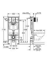 Комплект унитаза WellWant Tesoro WWU01111W с инсталляцией Grohe Rapid SL 38750001 с сиденьем Микролифт и клавишей смыва Хром — фото 18, Комплекты унитаз + инсталляция