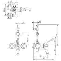 Смеситель для ванны Migliore Vivaldi 19536 Бронза — фото 2, Смеситель для ванны