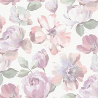 Обои Grandeco Universe 5 UI 3101 Винил на флизелине (1,06*10,05) Серый/Розовый/Голубой, Цветы/Штукатурка — фото 1, Обои для стен