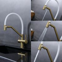 Смеситель для кухни Splenka S70.62.03 Золото матовое Белый — фото 7, Смесители для кухни