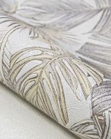 Обои Solo Гавайи SL8928-23 Винил на флизелине (1,06*10) Бежевый/Коричневый/Серый, Листья — фото 2, Обои для стен