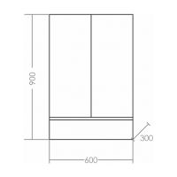 Товар: Подвесной шкаф СанТа Марс 60 700413 Белый Янтарное дерево - фото 4 Подвесной шкаф СанТа Марс 60 700413 Белый Янтарное дерево — фото 4, Мебель для ванной
