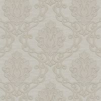 Обои Zambaiti Parati Tradizione Italiana 2025 Z21722 Винил на флизелине (0,53*10,05) Белый/Серый, Дамаск — фото 1, Обои для стен