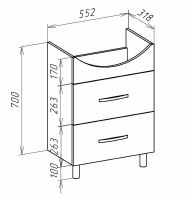 Тумба под раковину Bellezza Анкона 60 4639609700019 Белая — фото 5, Мебель для ванной
