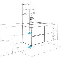 Товар: Тумба с раковиной Aquaton Сканди 55 1A2517K0SD010 подвесная Белая - фото 6 Тумба с раковиной Aquaton Сканди 55 1A2517K0SD010 подвесная Белая — фото 6, Тумбы с раковиной